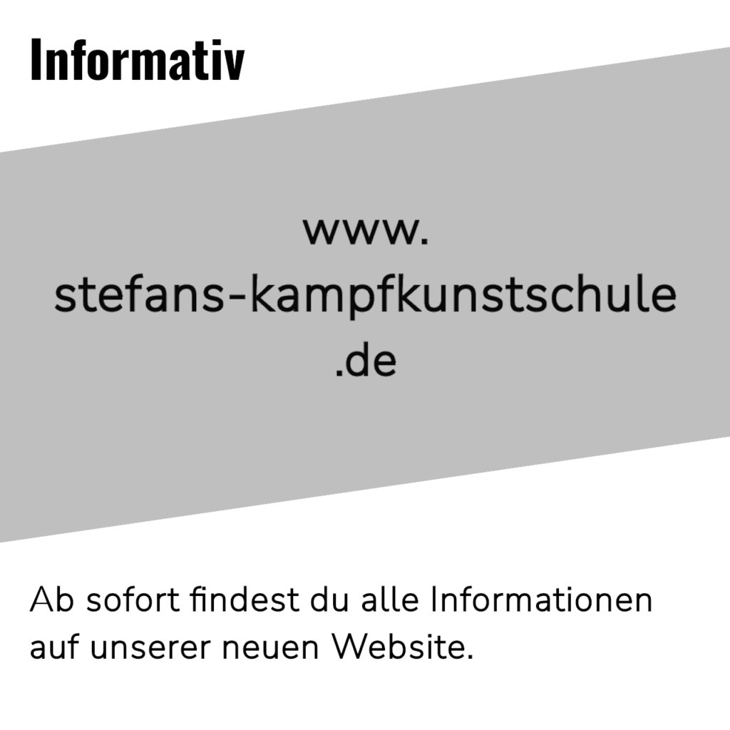 Stefans Kampfkunstschule - Neue Website